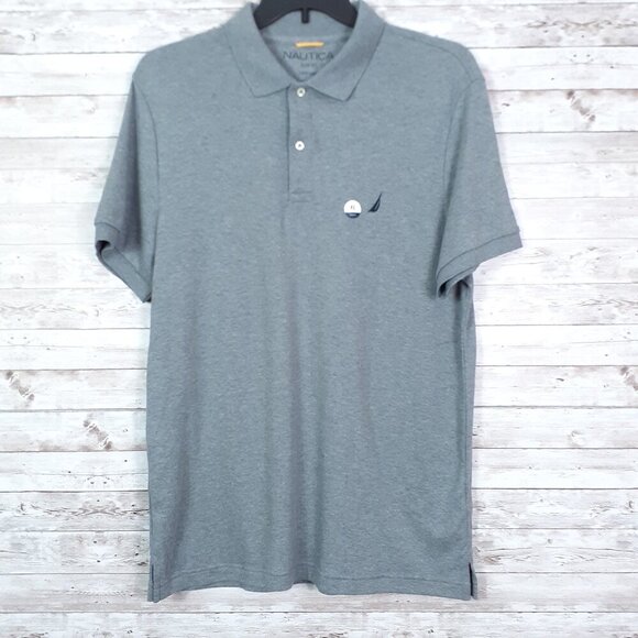 Nautica Other - Nautica Mens Polo Shirt XL Short Sleeve Slim Fit Gray 711